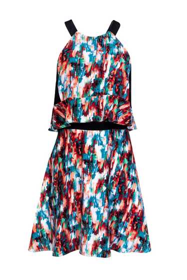Parker - Multicolored Marbled Dress w/ Ruffles Sz 