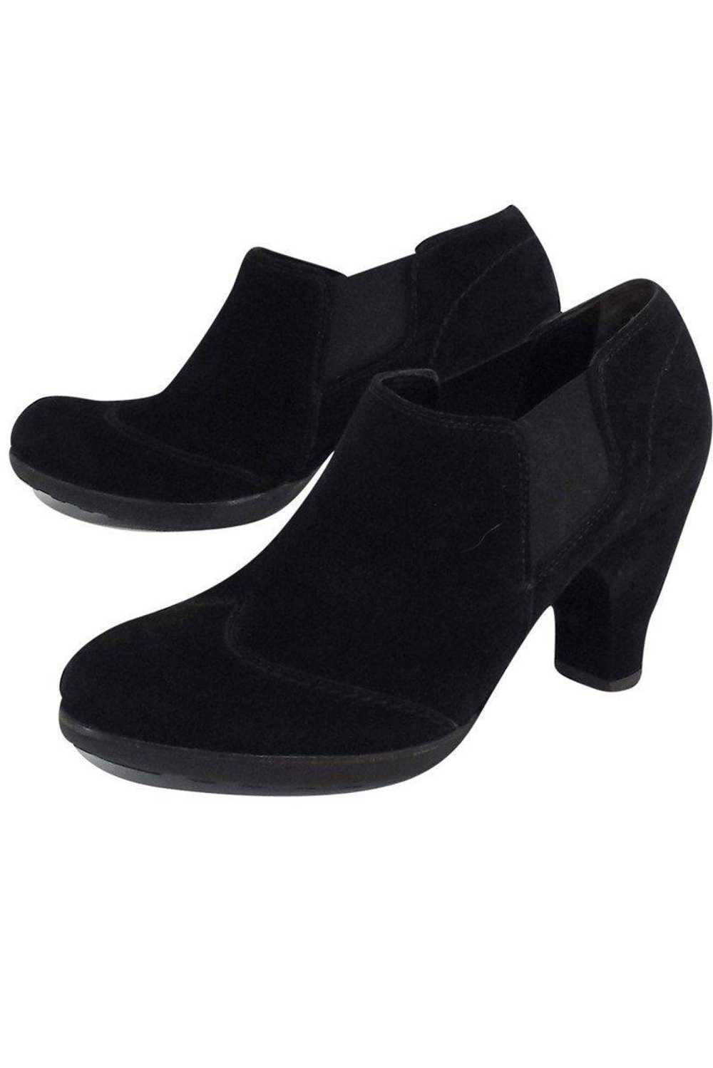 Paul Green - Black Suede Booties Sz 6.5 - image 1