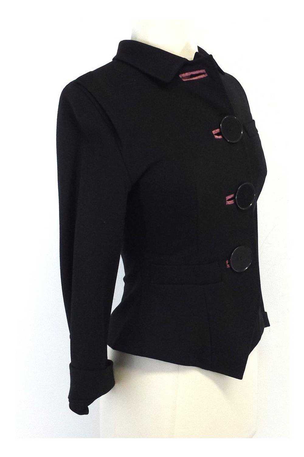 Paul Smith - Black Jacket w/Oversized Buttons Sz 4 - image 2