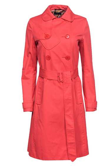 Paul Smith - Coral Double Breasted Trench Coat Sz 