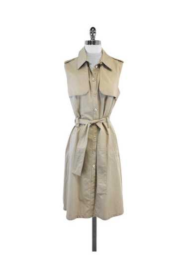 Paule Ka - Tan Cotton Trench Dress Sz 8