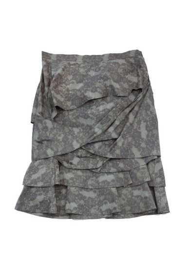 Peter Som - Grey & Taupe Twisted Ruffle Skirt Sz 8