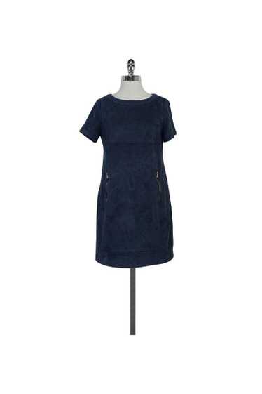 Phoebe Couture - Blue Faux Suede Dress Sz 8