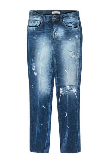 Pierre Balmain - Medium Wash Distressed Straight L