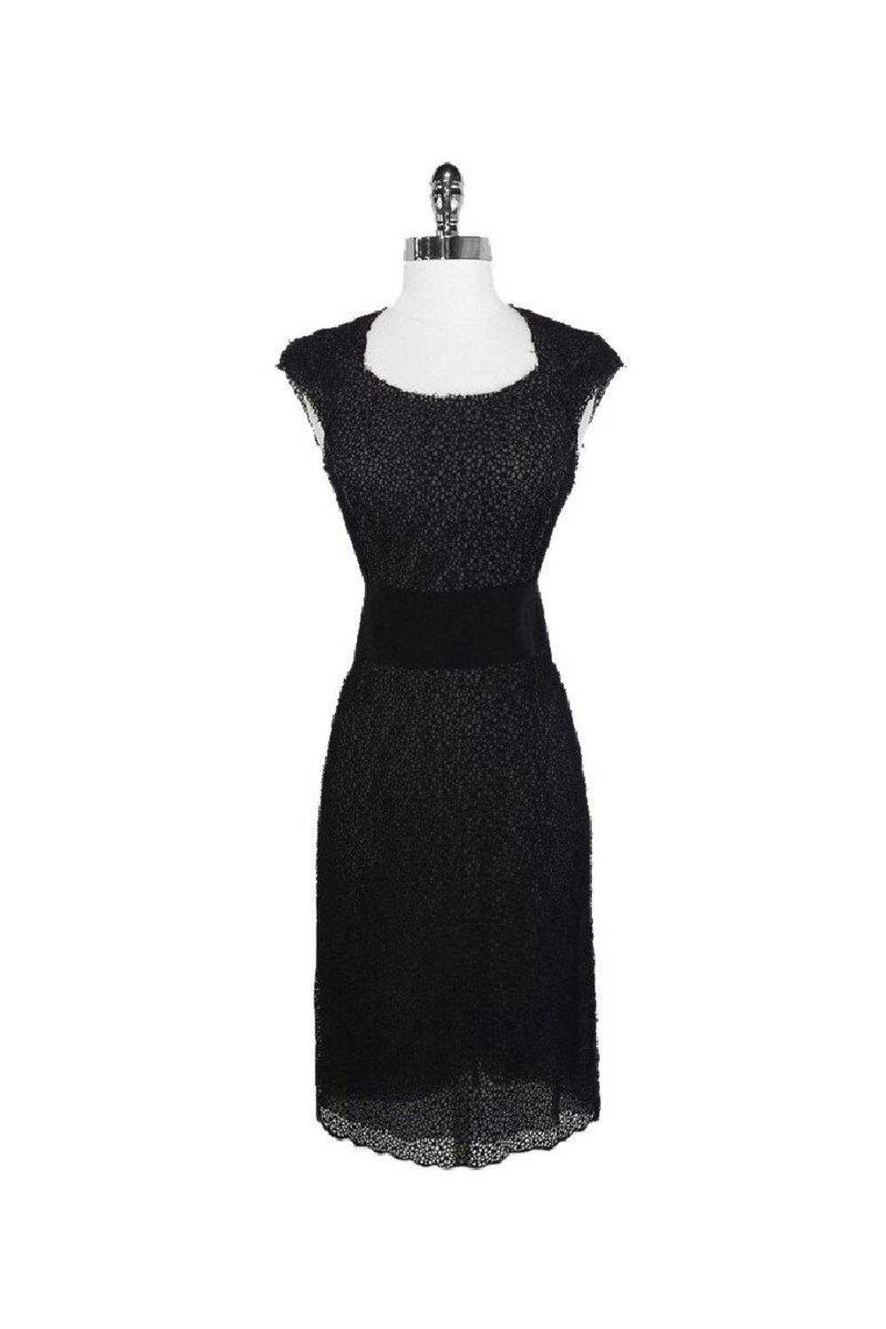 Ports 1961 - Black Lace Cap Sleeve Dress Sz 2 - image 1