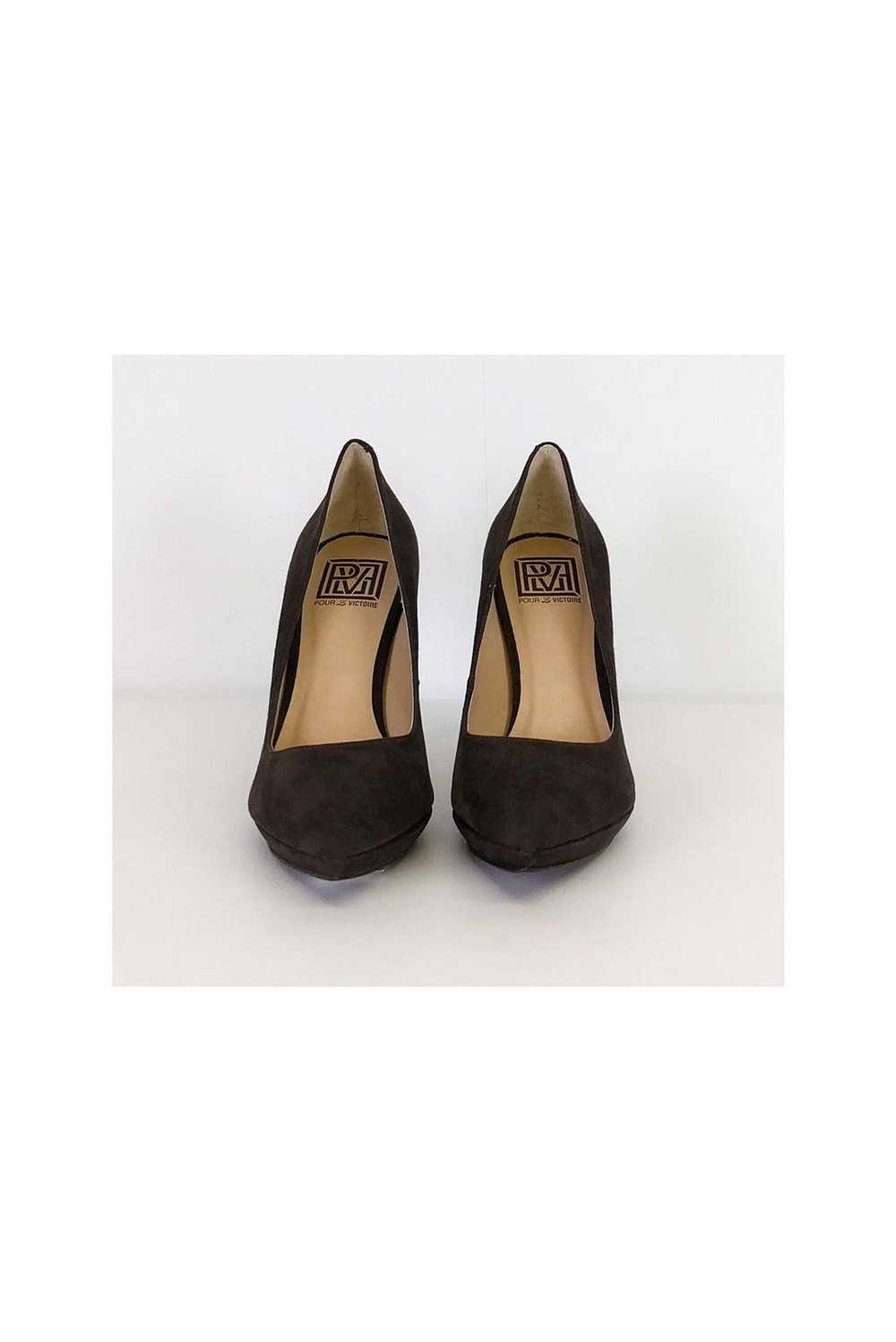 Pour La Victoire - Brown Suede Heels Sz 8.5 - image 2