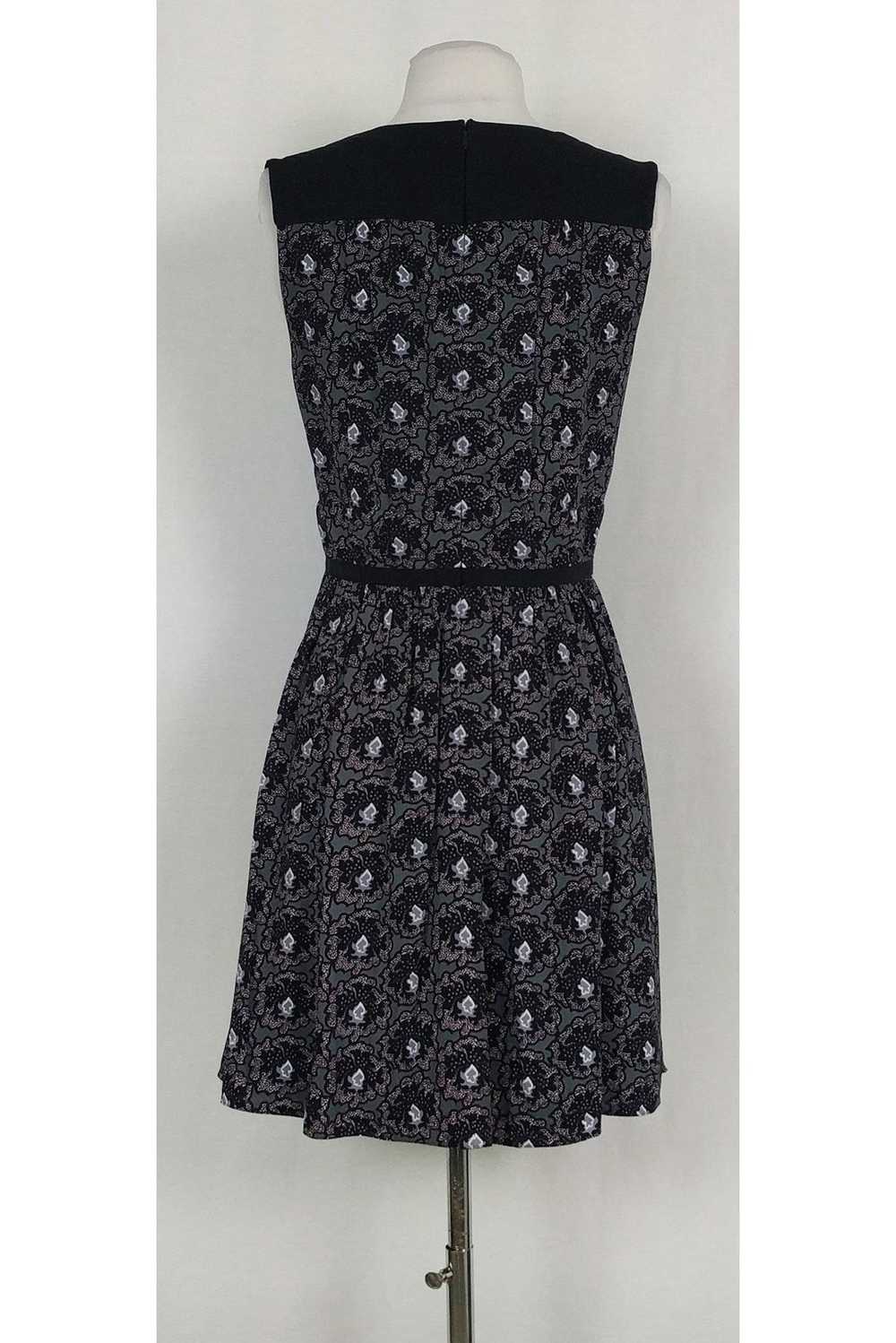 Prada - Black, Grey & Lavender Floral Dress Sz 2 - image 3