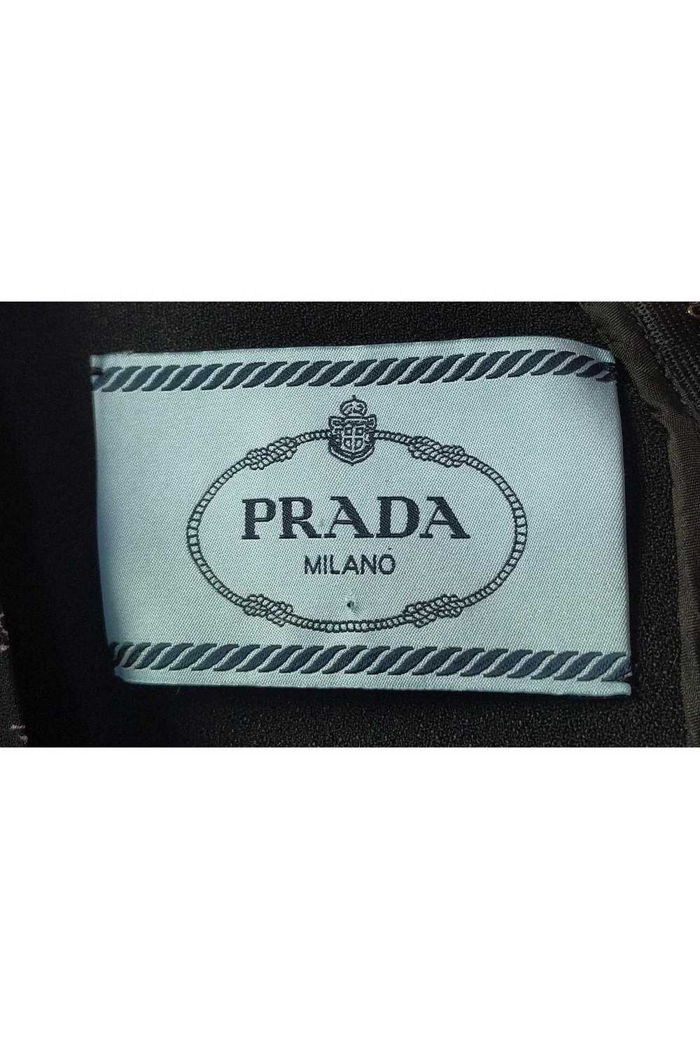 Prada - Black, Grey & Lavender Floral Dress Sz 2 - image 5