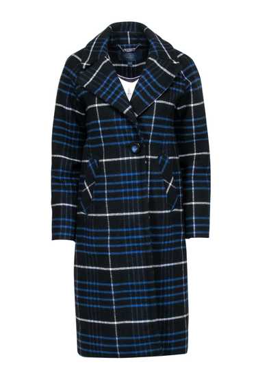 Rachel Roy - Black & Blue Plaid Coat Sz XS