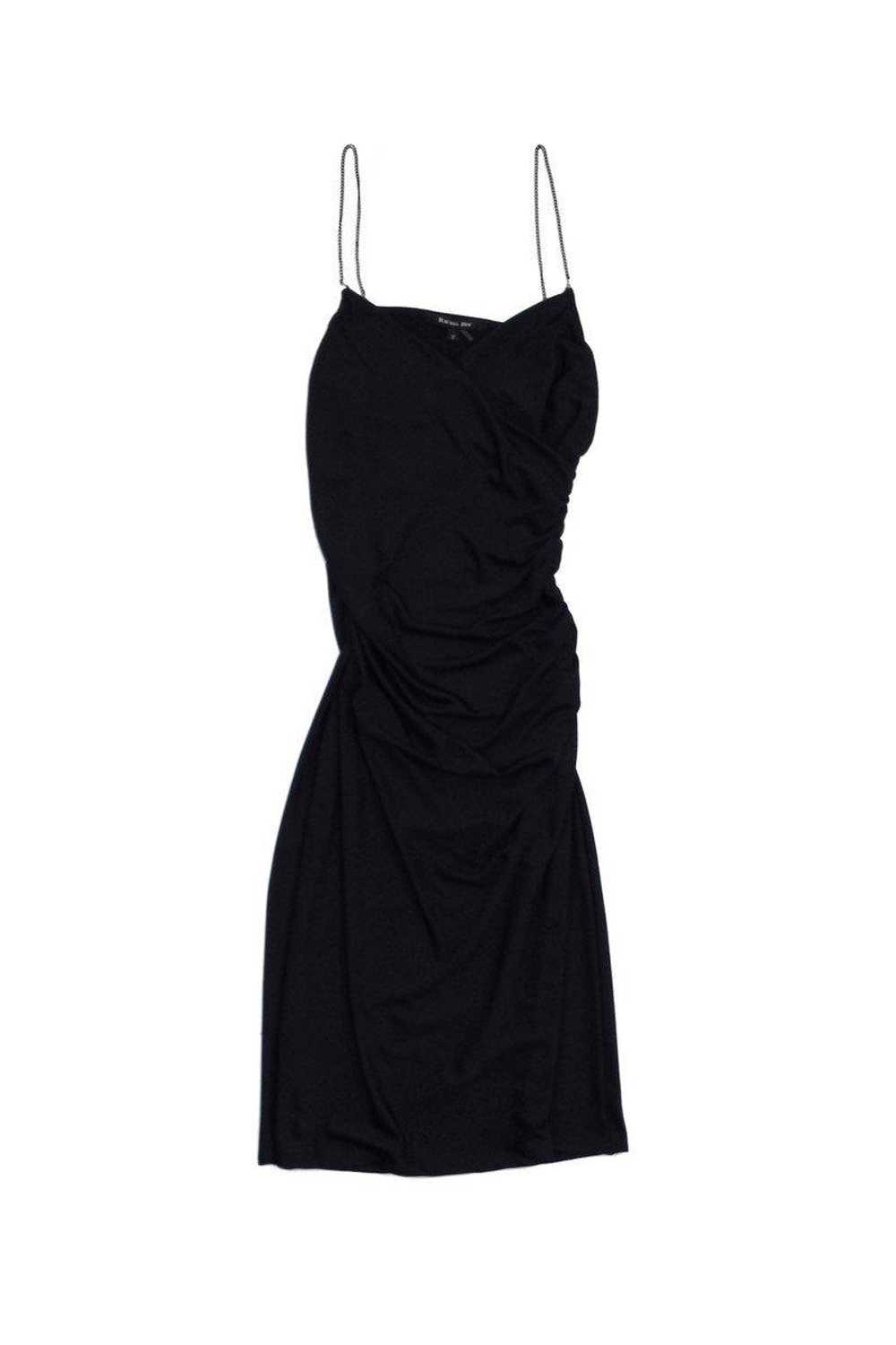 Rachel Roy - Black Ruched & Draped Dress Sz 2 - image 1