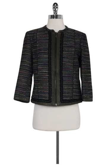 Rachel Roy - Multi Tweed Zip Front Jacket Sz 4 - image 1