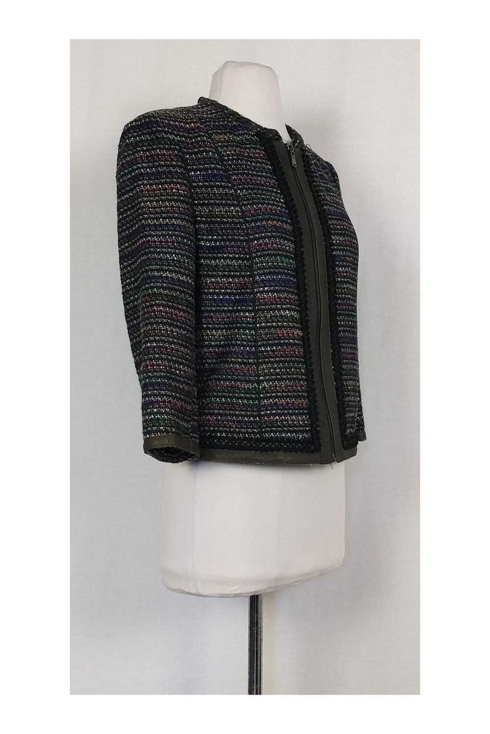 Rachel Roy - Multi Tweed Zip Front Jacket Sz 4 - image 2