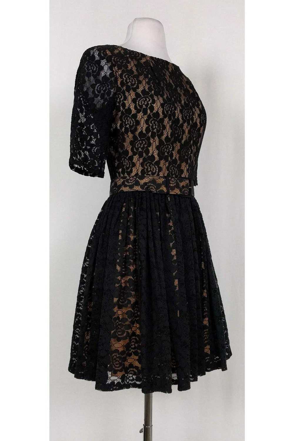 Rachel Zoe - Black Lace Cocktail Dress Sz 4 - image 2