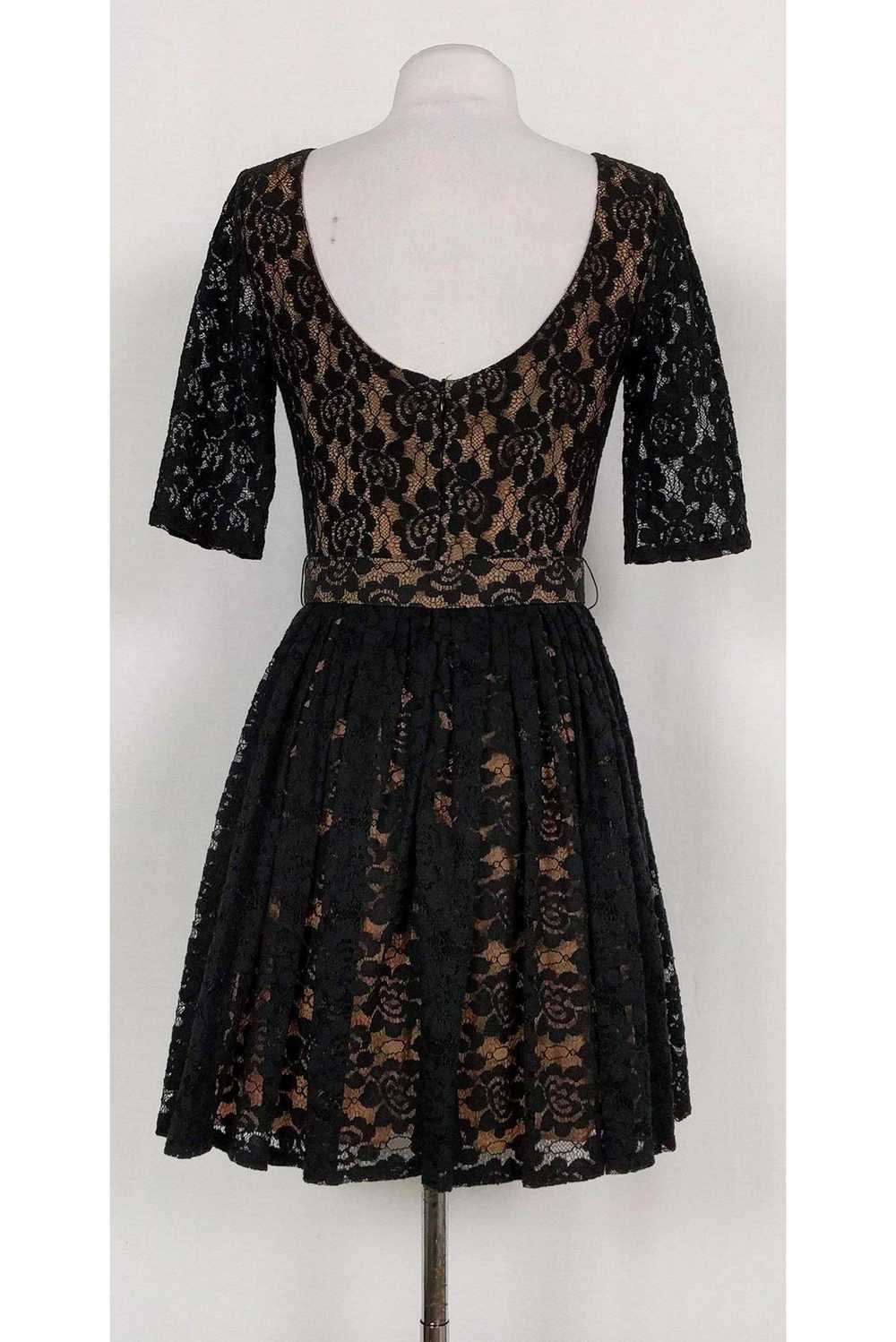 Rachel Zoe - Black Lace Cocktail Dress Sz 4 - image 3