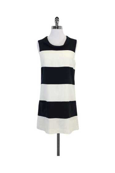 Rachel Zoe - White & Black Striped Cotton Shift D… - image 1