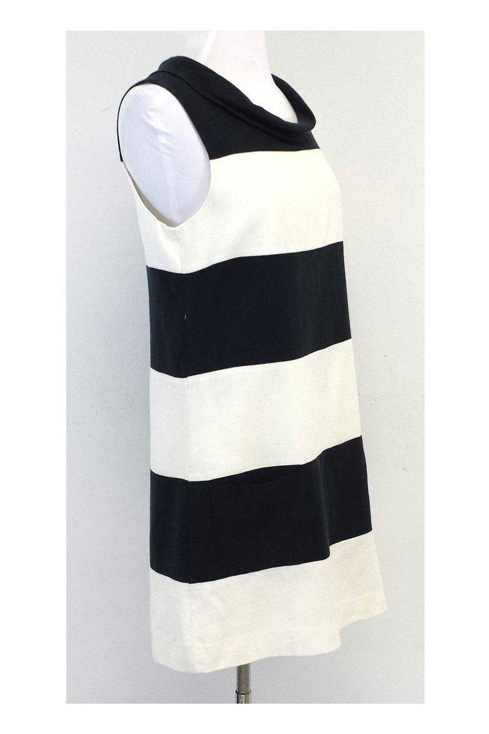 Rachel Zoe - White & Black Striped Cotton Shift D… - image 2