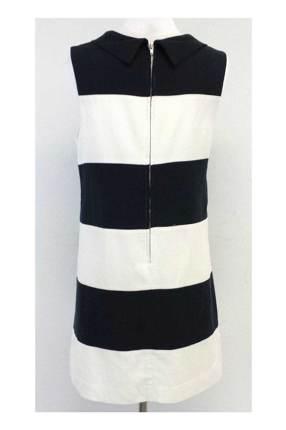 Rachel Zoe - White & Black Striped Cotton Shift D… - image 3