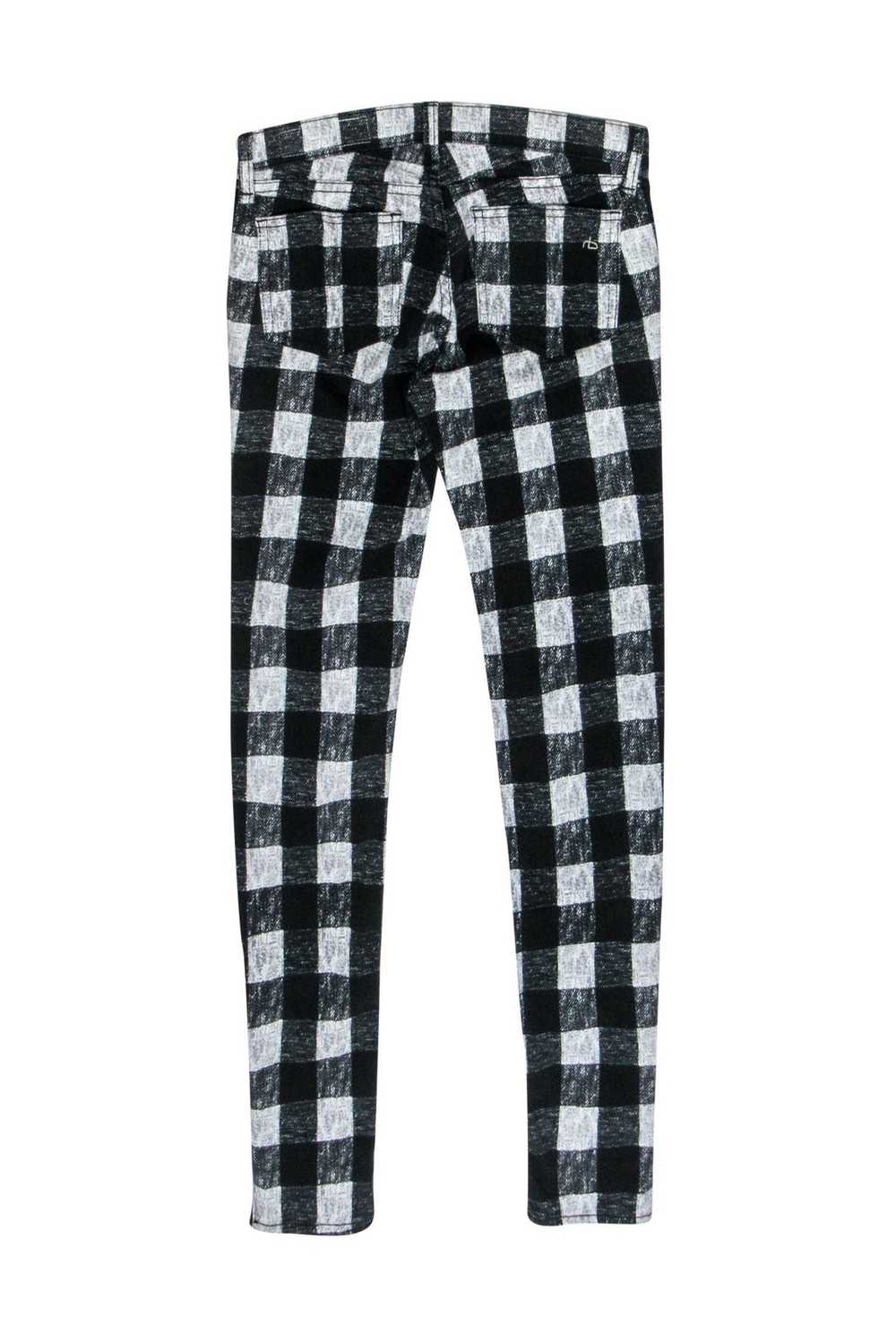 Rag & Bone - Black & Gray Plaid Skinny Jeans Sz 26 - image 2