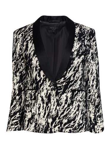 Rag & Bone - Black & White Marbled Look Blazer Sz 