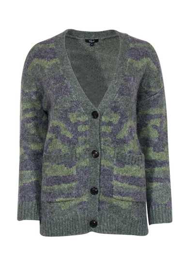 Rails - Green Camo Wool Blend Oversized Cardigan S