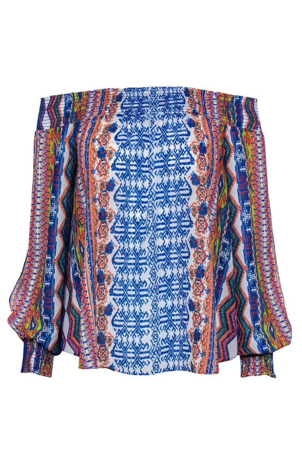 Ramy Brook - Multicolored Aztec Print Long Sleeve… - image 1