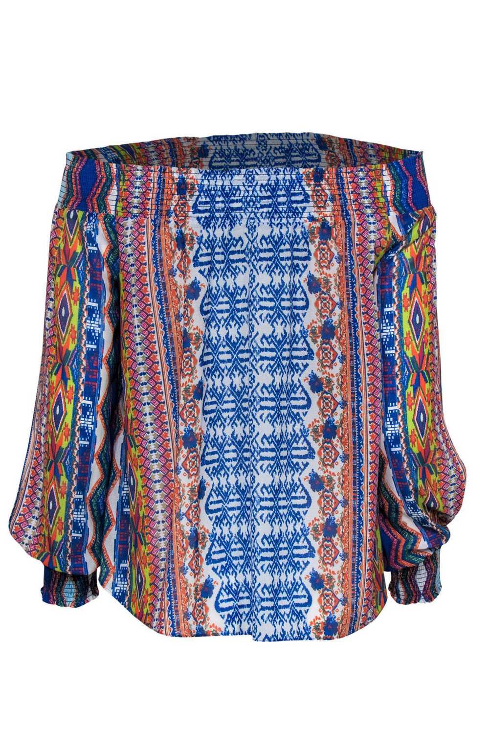 Ramy Brook - Multicolored Aztec Print Long Sleeve… - image 3