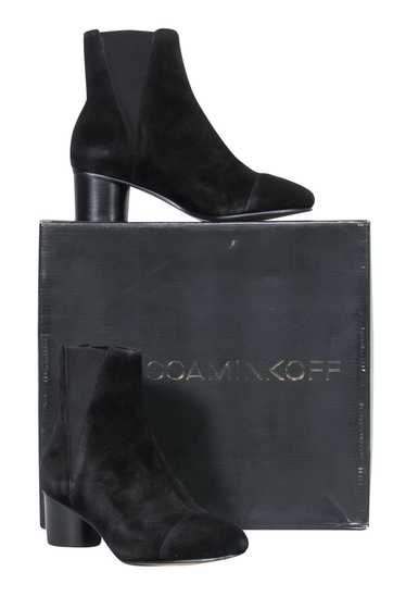 Rebecca Minkoff - Black Suede Block Heel "Izette" 