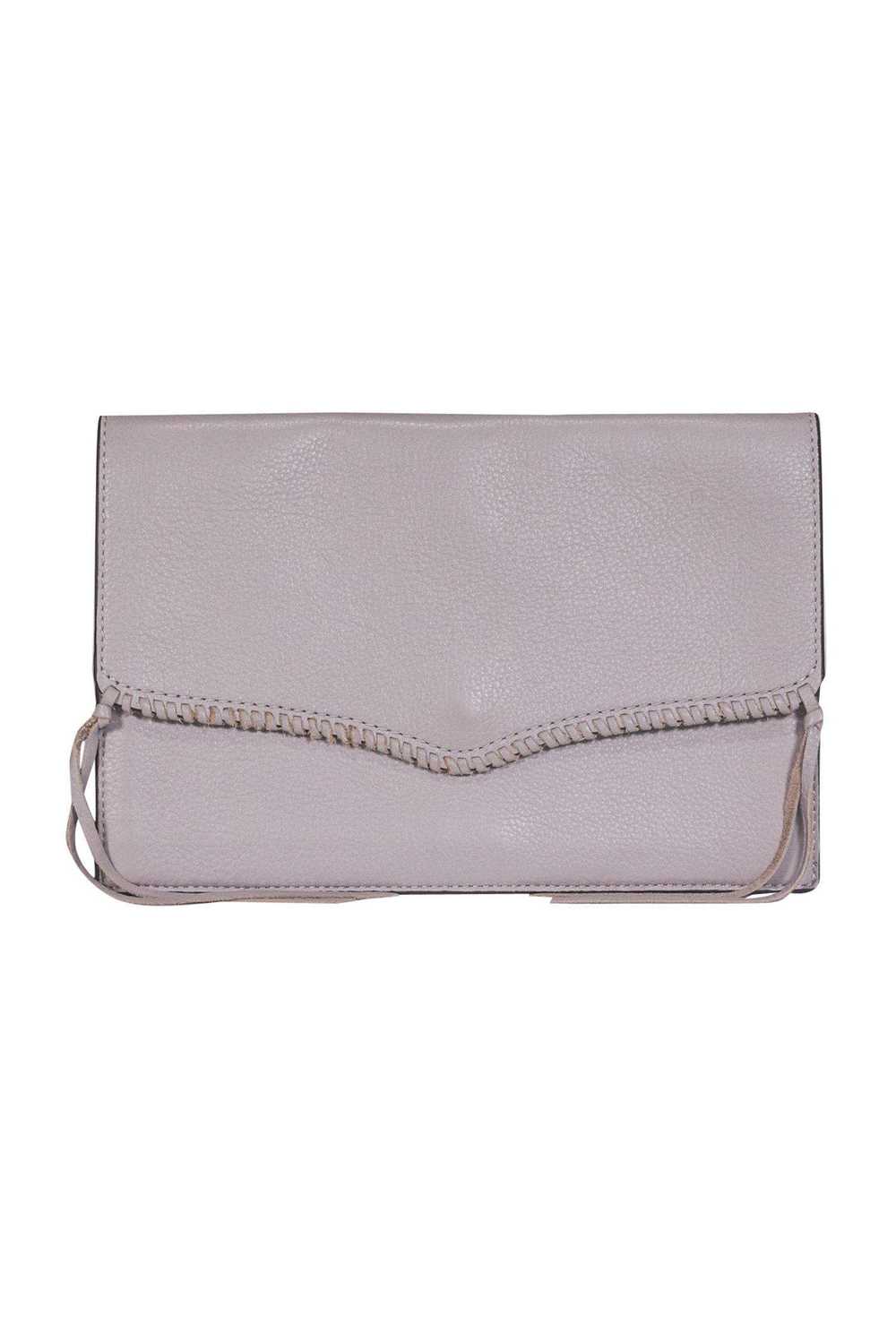 Rebecca Minkoff - Gray Envelope Clutch w/ Lacing - image 1