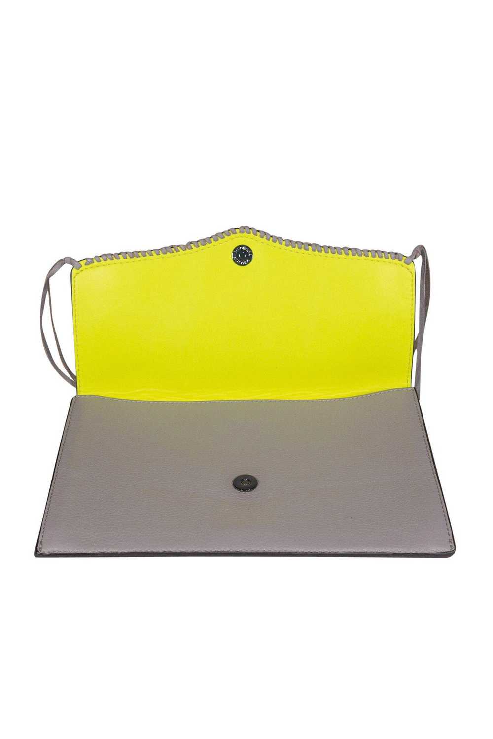 Rebecca Minkoff - Gray Envelope Clutch w/ Lacing - image 5