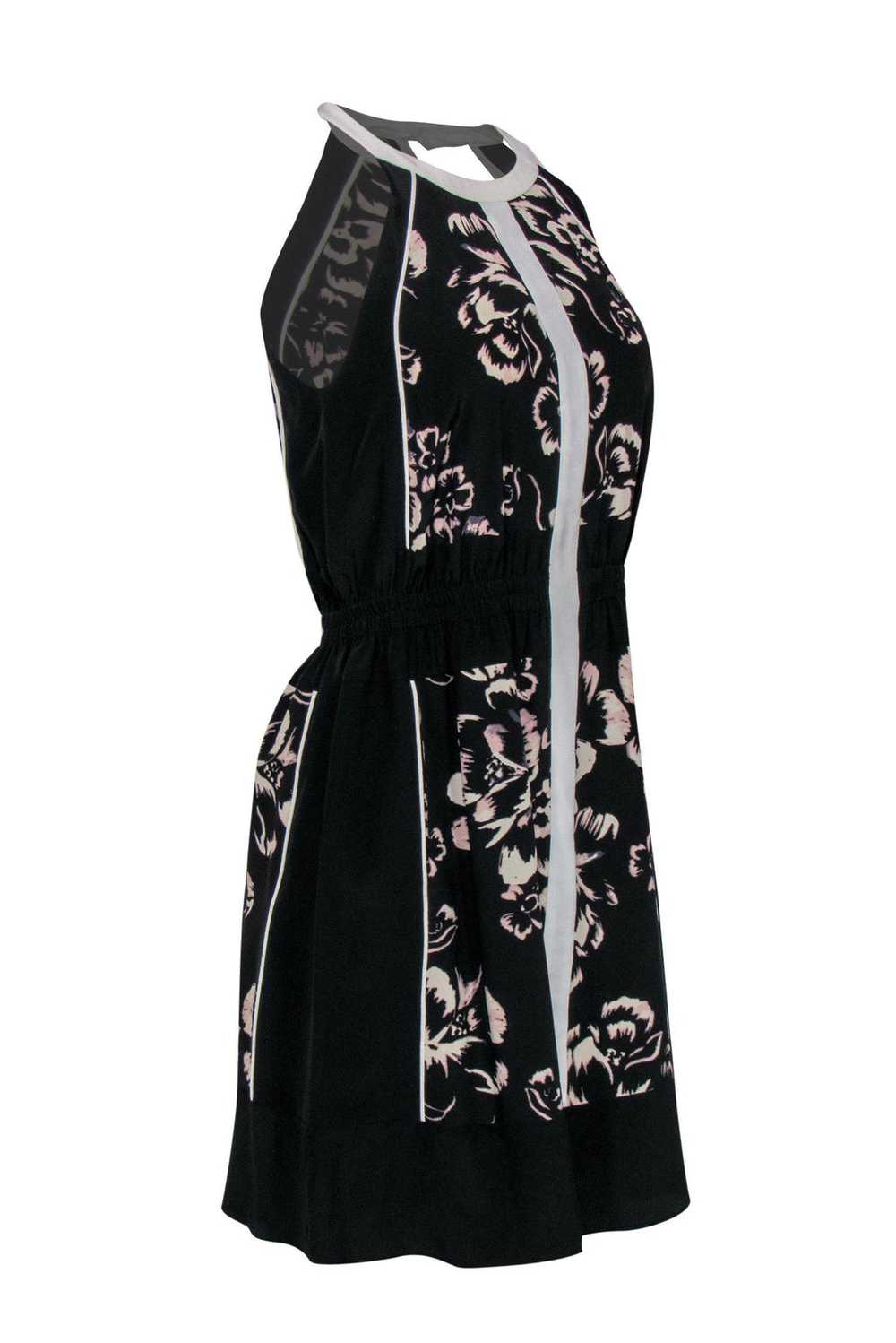 Rebecca Taylor - Black & White Silk Fitted Dress … - image 2