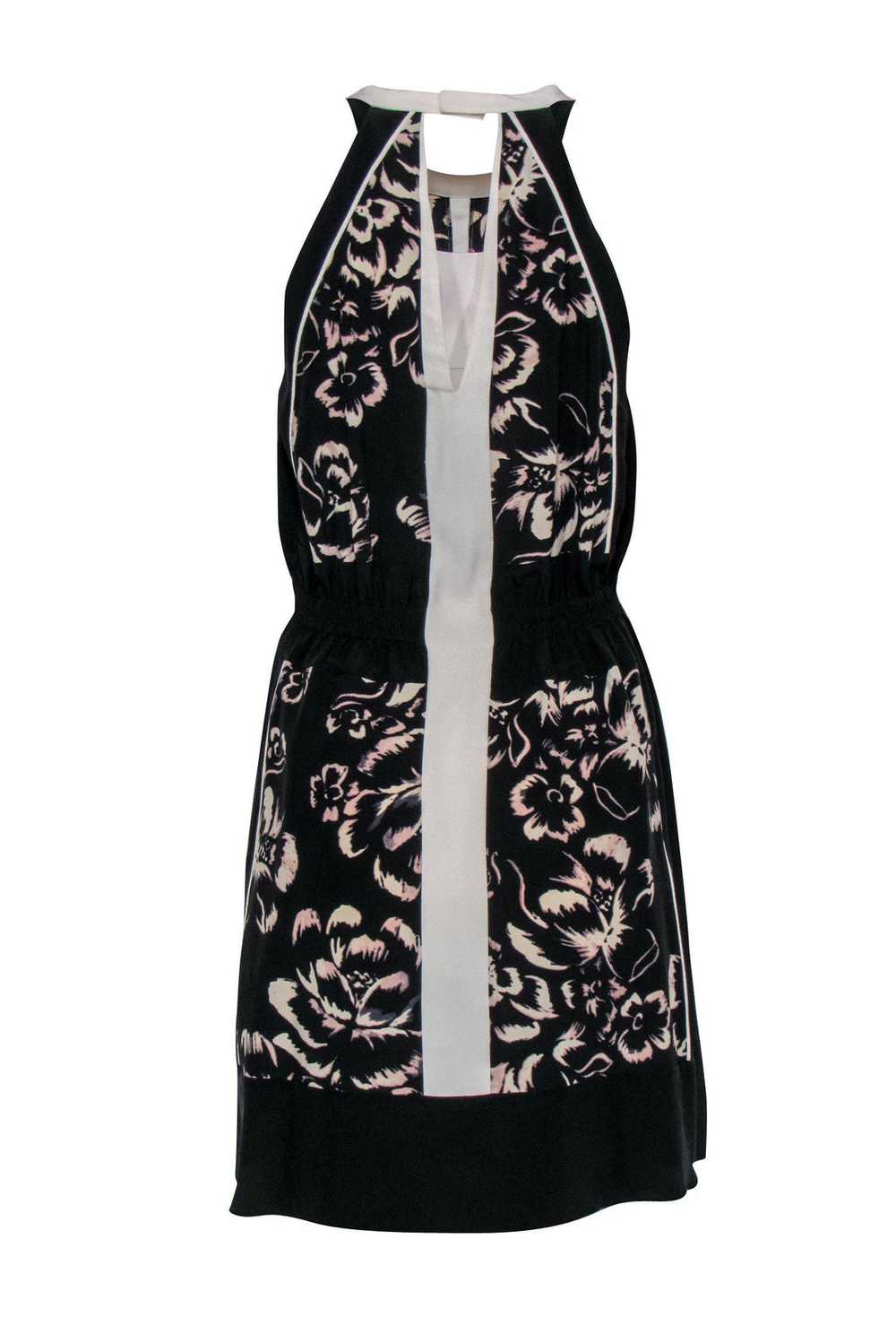 Rebecca Taylor - Black & White Silk Fitted Dress … - image 3