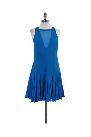 Rebecca Taylor - Blue Sleeveless Flared Dress Sz 2 - image 1