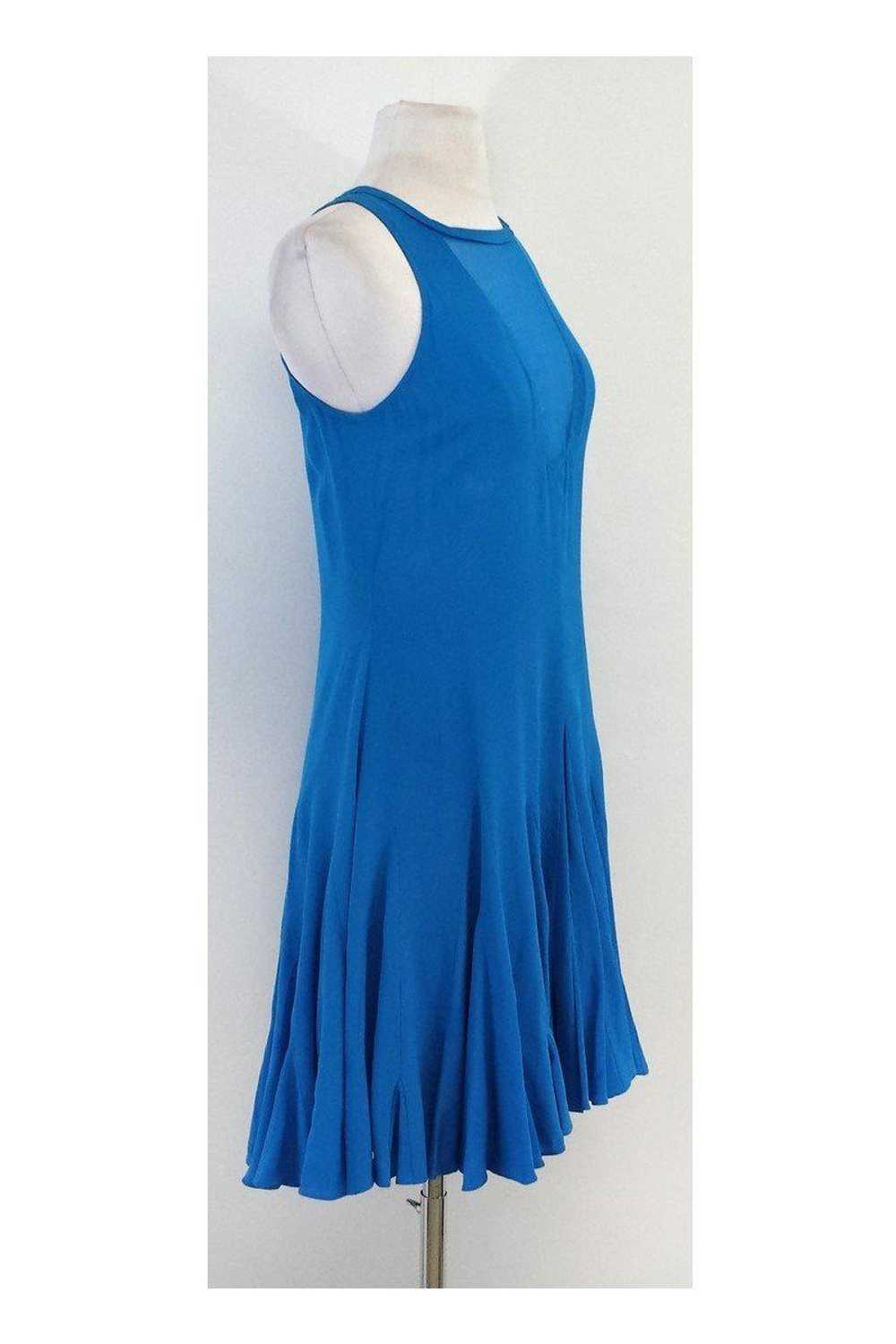 Rebecca Taylor - Blue Sleeveless Flared Dress Sz 2 - image 2