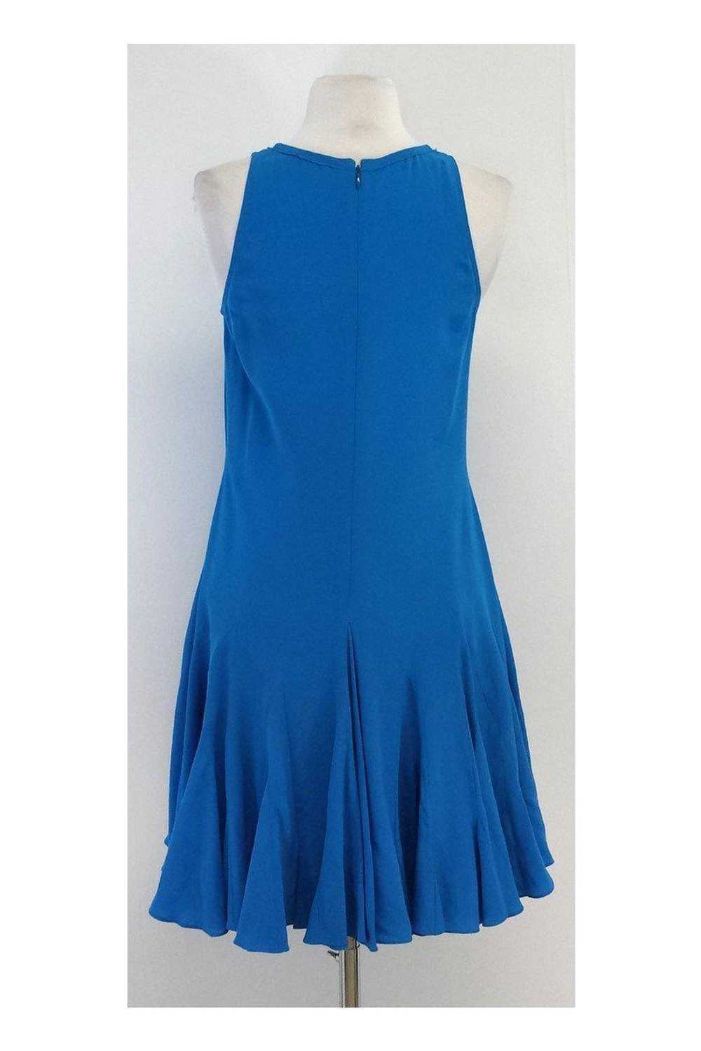 Rebecca Taylor - Blue Sleeveless Flared Dress Sz 2 - image 3