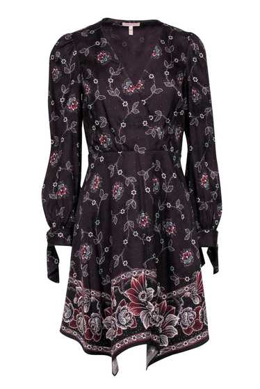 Rebecca Taylor - Burgundy Floral Print Fit & Flare