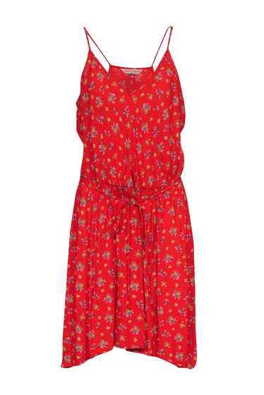 Rebecca Taylor - Red Floral Fitted Sundress Sz 10 - image 1