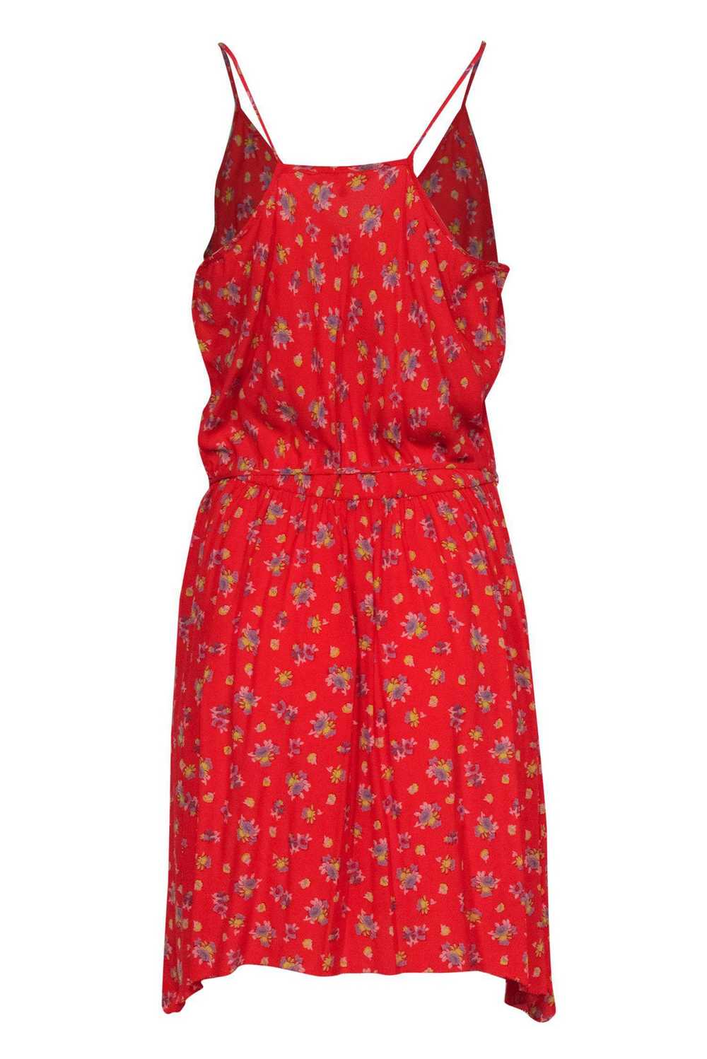 Rebecca Taylor - Red Floral Fitted Sundress Sz 10 - image 3