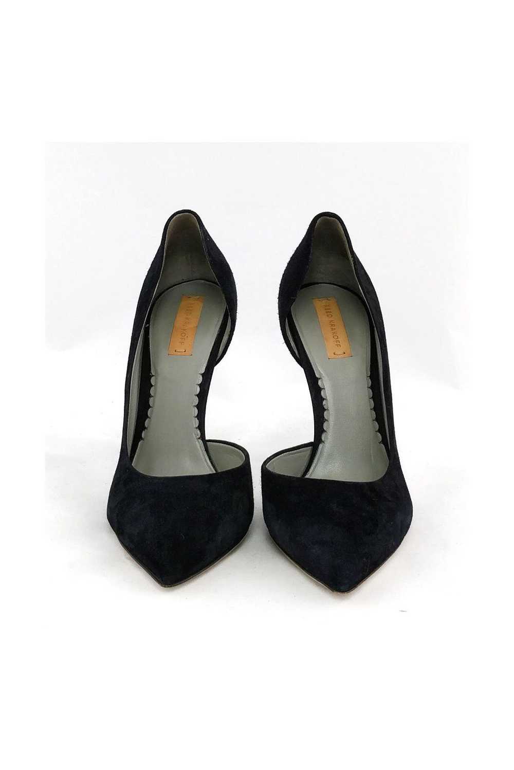 Reed Krakoff - Black Suede Pointed Heels Sz 7 - image 2