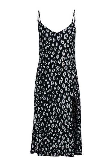 Reformation - Black & White Leopard Print Midi Dre