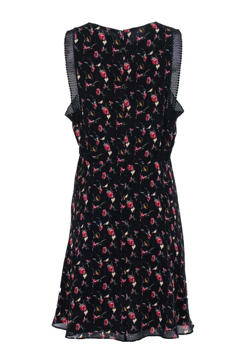 Reiss - Black Floral "Louise" Dress w/ Eyelet Lac… - image 3