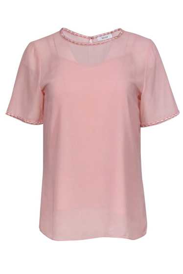 Reiss - Light Pink Sheer Silky Tee w/ Camisole Sz 