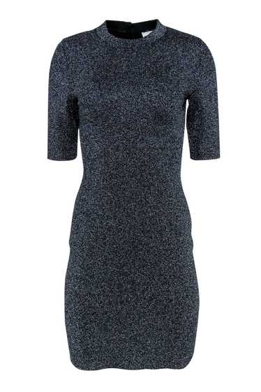 Reiss - Navy Sparkly Short Sleeve Bodycon Dress Sz