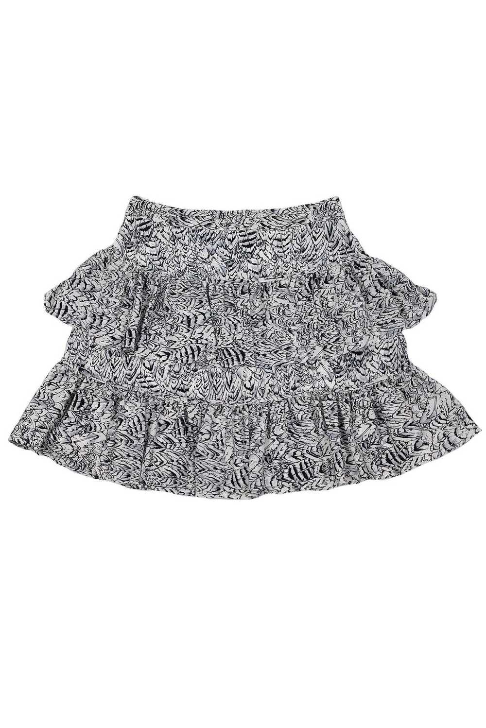 Reiss - White, Grey & Black Ruffle Skirt Sz 2 - image 2