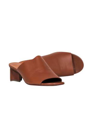 Robert Clergerie - Brown Mule Pumps w/ Abstract He