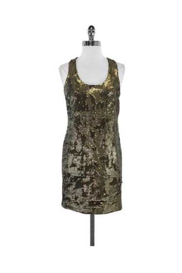 Robert Rodriguez - Gold Sequin Sleeveless Dress Sz