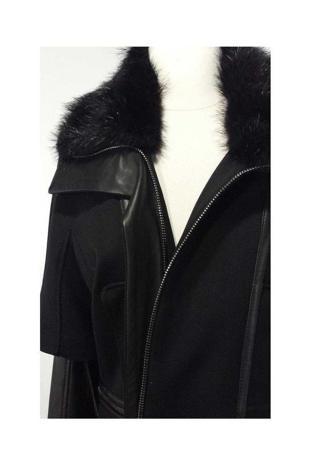 Roberto Cavalli - Leather, Wool & Fur Jacket Sz 10 - image 4