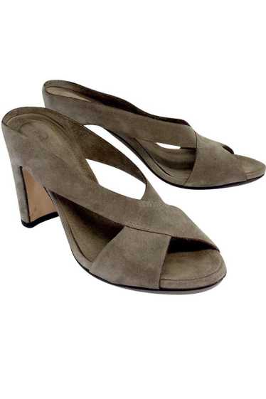 Roberto Del Carlo - Taupe Suede Slip On Mules Sz 8