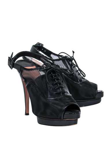 Rodolphe Menudier - Patent Leather & Mesh Lace-Up 