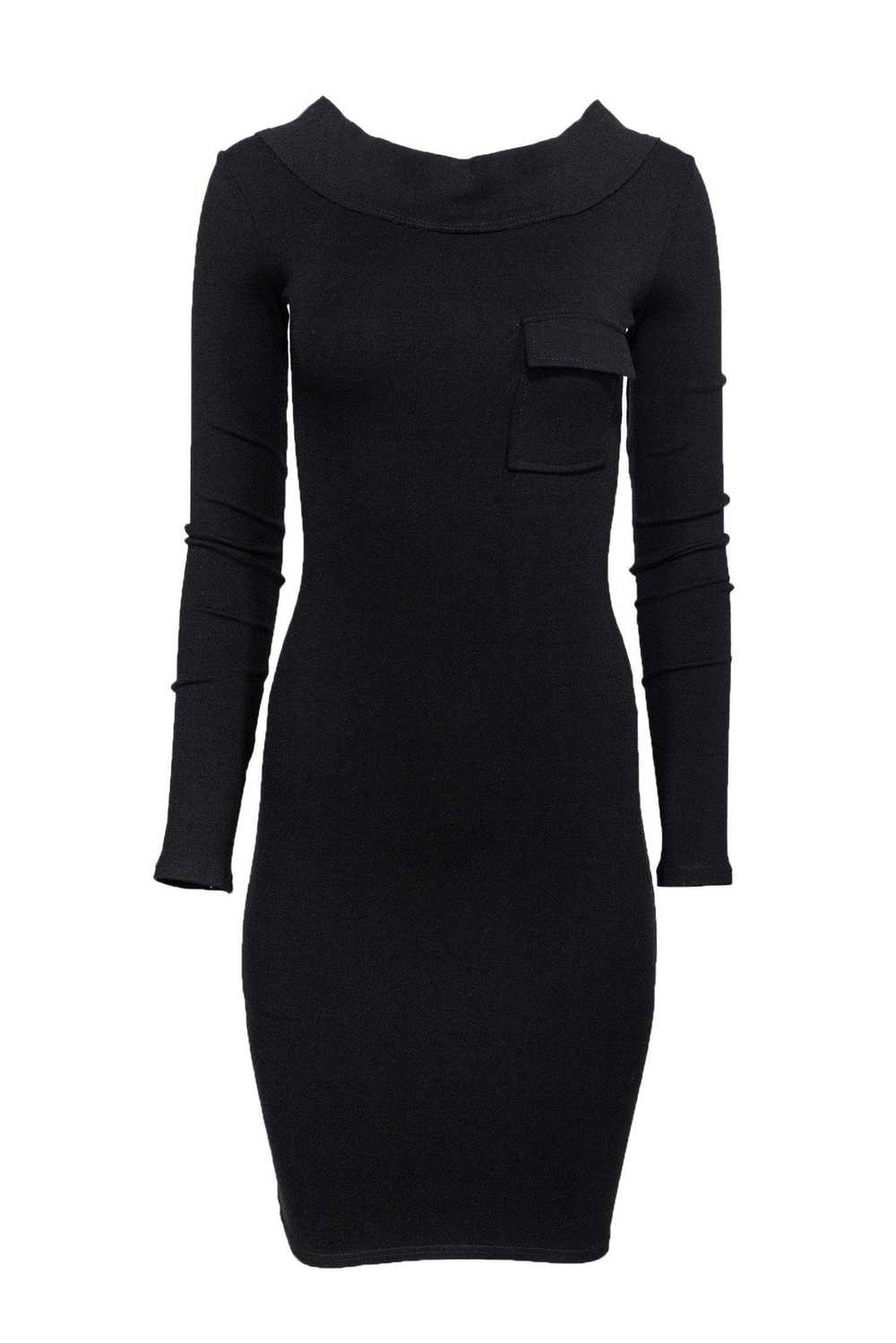 Roland Mouret - Black Off-The-Shoulder Bodycon Dr… - image 1