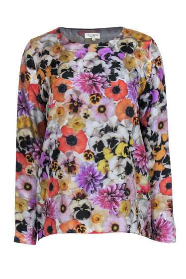 Roseanna - Bright Floral Print Long Sleeve Silk B… - image 1